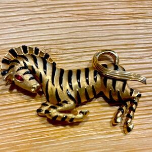 Trifari Vintage Zebra Brooch